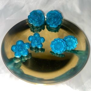 Polymer clay floral stud pack